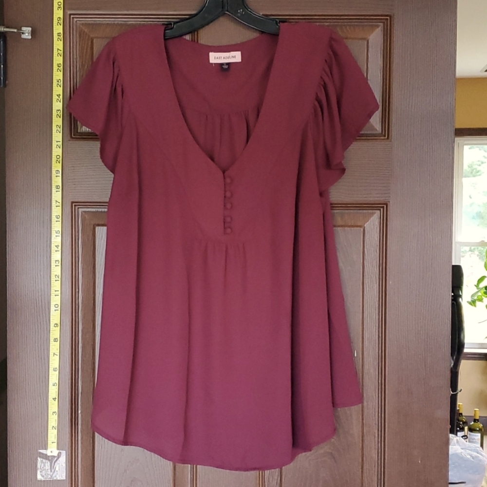 Burgundy/ Red wine color blouse